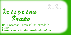 krisztian krapo business card